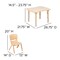 Flash Furniture Rectangle 21.875 W, 26.625 L, 23.5 H, Plastic, Steel, Brown YU-YCY-098-0032-RECT-TBL-NAT-GG - alternate 8
